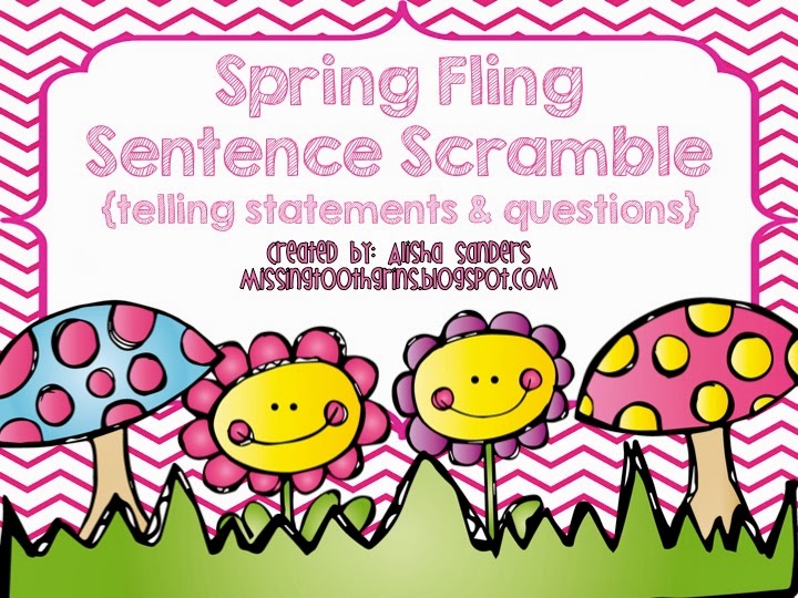 http://www.teacherspayteachers.com/Product/Spring-Sentence-Scramble-Telling-Statements-Questions-1115870