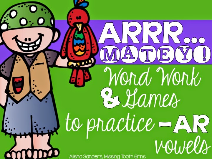 http://www.teacherspayteachers.com/Product/Pirate-Word-Work-and-Writing-Prompts-ar-vowel-sound-947119