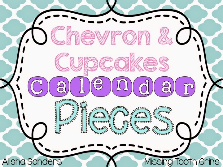 http://www.teacherspayteachers.com/Product/Chevron-Cupcakes-Calendar-Pieces-1301717
