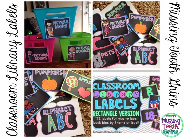 Make your classroom library stand out with the bright colored library labels... Now editable!!