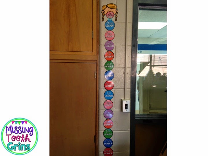 Keep track of students classroom jobs with a clip chart