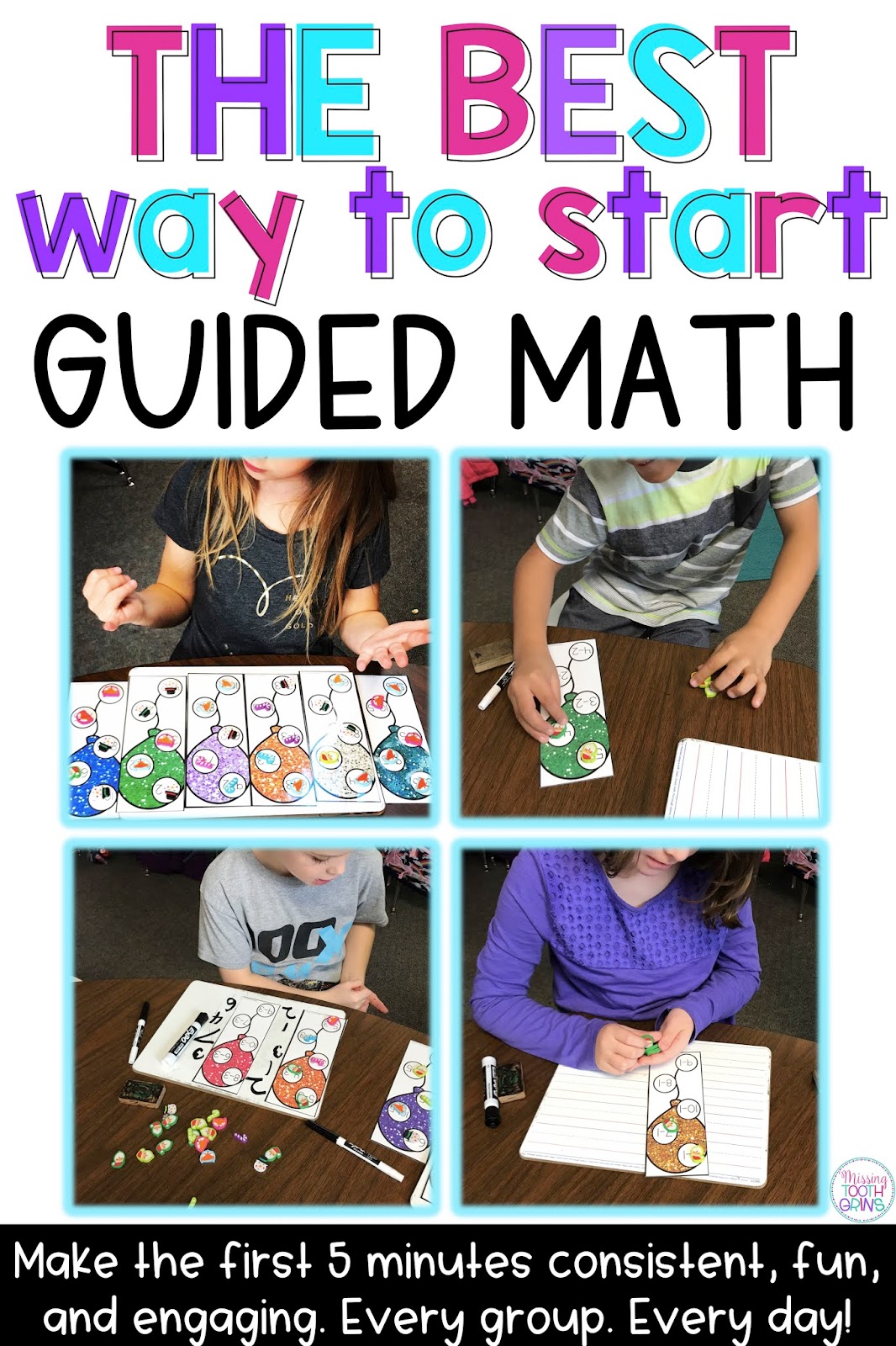 The First 5 Minutes Of Guided Math - Missing Tooth Grins