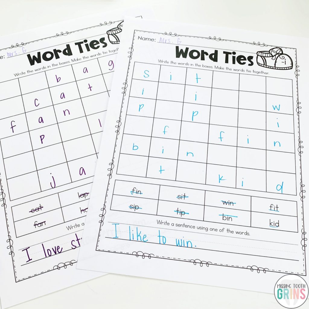 guided reading word work
