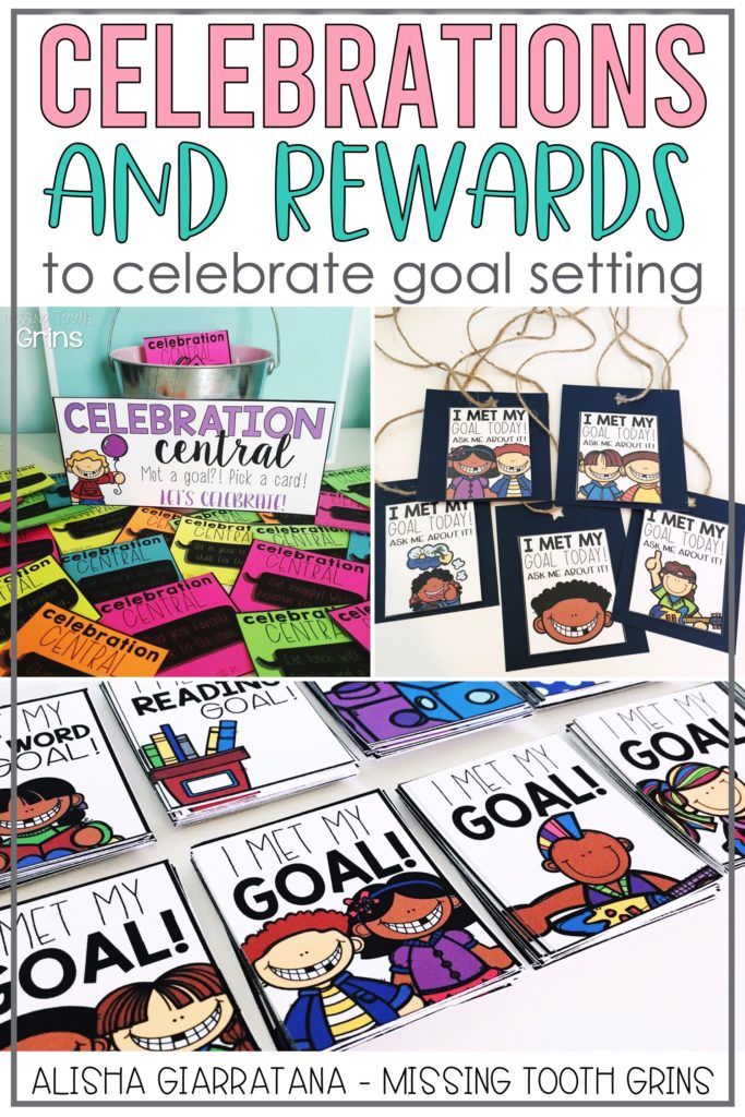 Goal setting with elementary students is so important! Celebrating meeting those goals is just as important too. These activities for students to celebrate their success are meaningful, fun, and engaging. Reward coupons, reward tags, goal badges, goal crowns, and more! There's also a large poster that makes for a great bulletin board. Students loves these rewards for their goal setting for the new year or back to school.