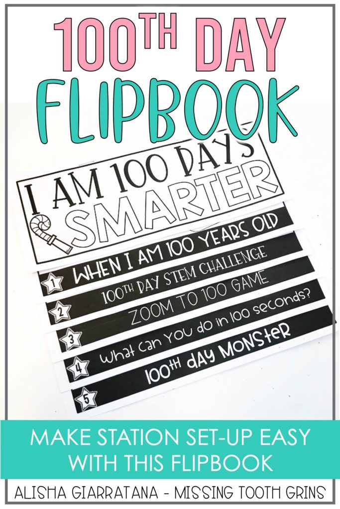 Celebrating the 100th day of school with kindergarten and first grade is fun for students and teachers! Here are some easy to implement fun ideas and activities to celebrate the hundredth day with your class. Students will love these fun ideas and crafts and will be learning math at the same time. The flipbook helps you hold some 100th day centers as well! 
