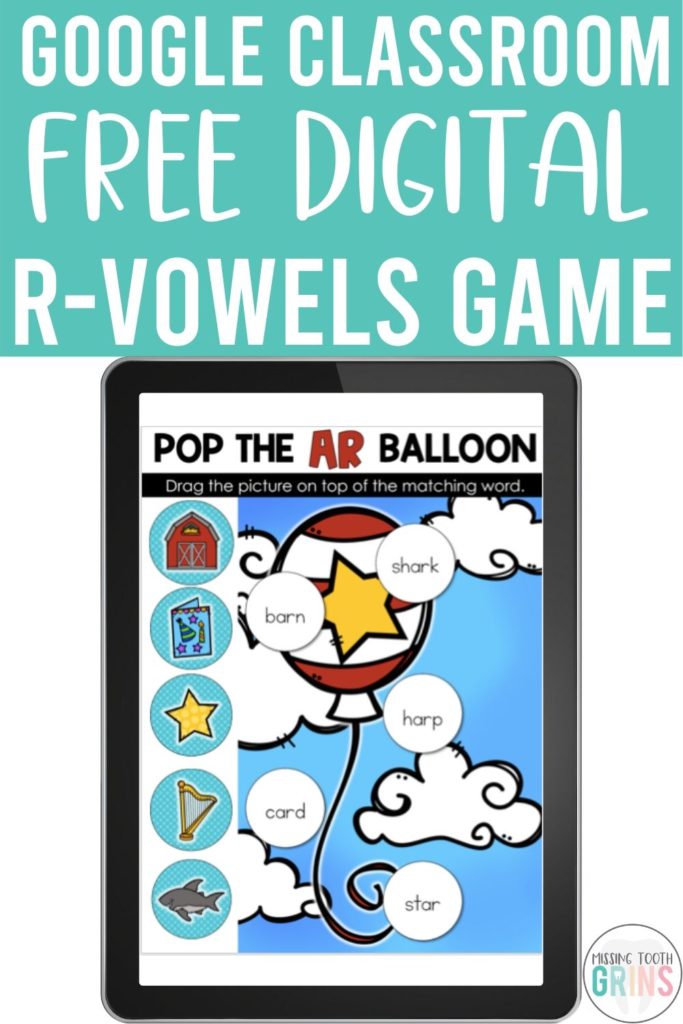 These digital phonics games are engaging, fun, and interactive for first and second grade students. They work in Google Classroom™ too!   You can grab a free digital phonics game for r-vowels here!