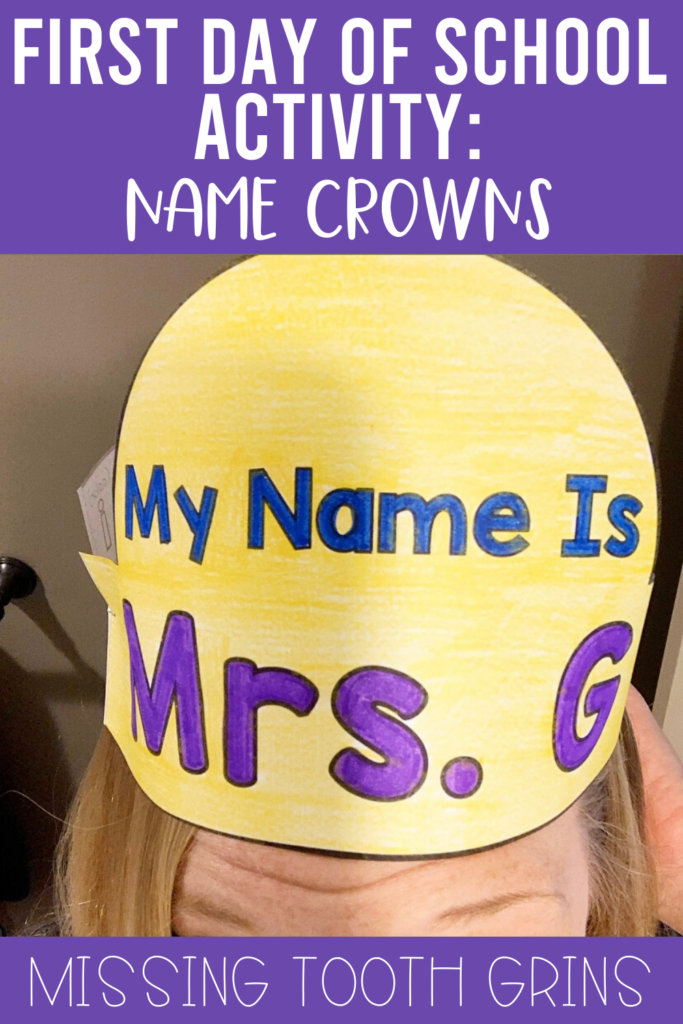 These back to school name crowns are a perfect first day of school activity. Ditch the name tags and give your students these fun, creative name crowns! Practice cutting, handwriting, and counting with this activity. 