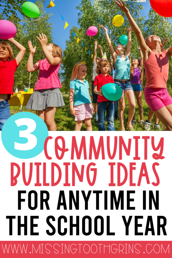 Looking for new activities for community building in the elementary classroom? Kindergarten and first grade students will love these activities and games any time in the school year! It doesn't have to be back to school or the first day of school to enjoy some team building activities! #communitybuilding