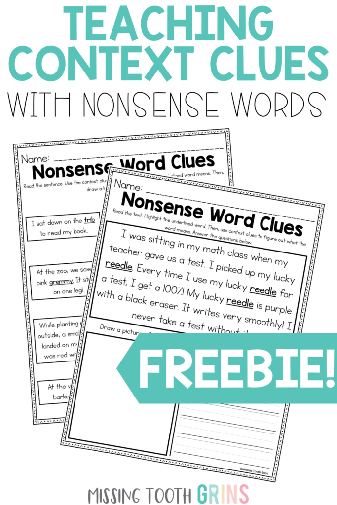 teaching context clues with nonsense words