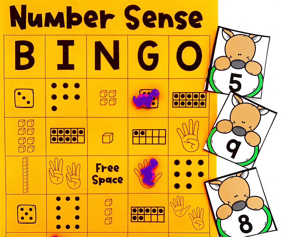 number sense math bingo boards