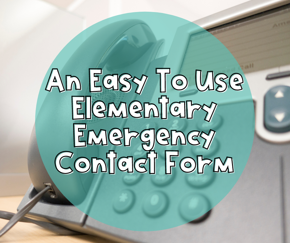 elementary emergency contact form