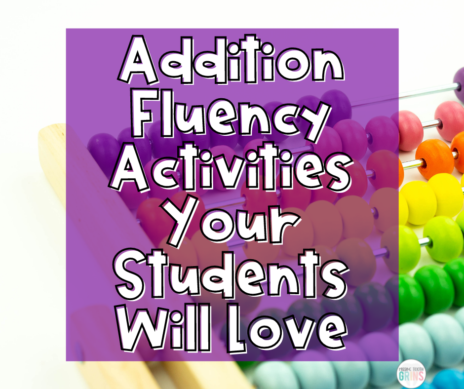 Addition Fluency Activities