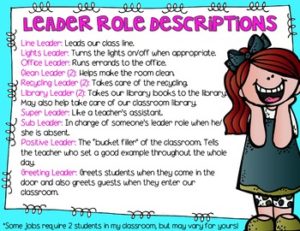 Classroom Job Chart - Missing Tooth Grins