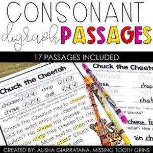 Consonant Digraph Fluency Passages