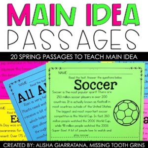 Main Idea Passages (Spring)