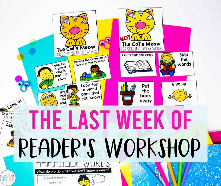 Detailed plans for the last week of launching reader's workshop.