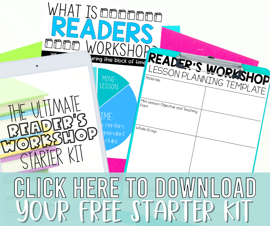 Reading comprehension resources and templates included in Reader's Workshop Starter Kit.