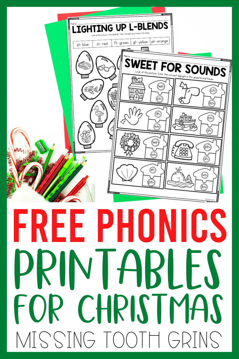 christmas-phonics-freebie-missing-tooth-grins for Free Printable Christmas Phonics Worksheets Christmas Phonics Freebie - Missing Tooth Grins for Free Printable Christmas Phonics Worksheets