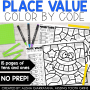 Place Value Color By Code Worksheets and Printables - Missing Tooth Grins