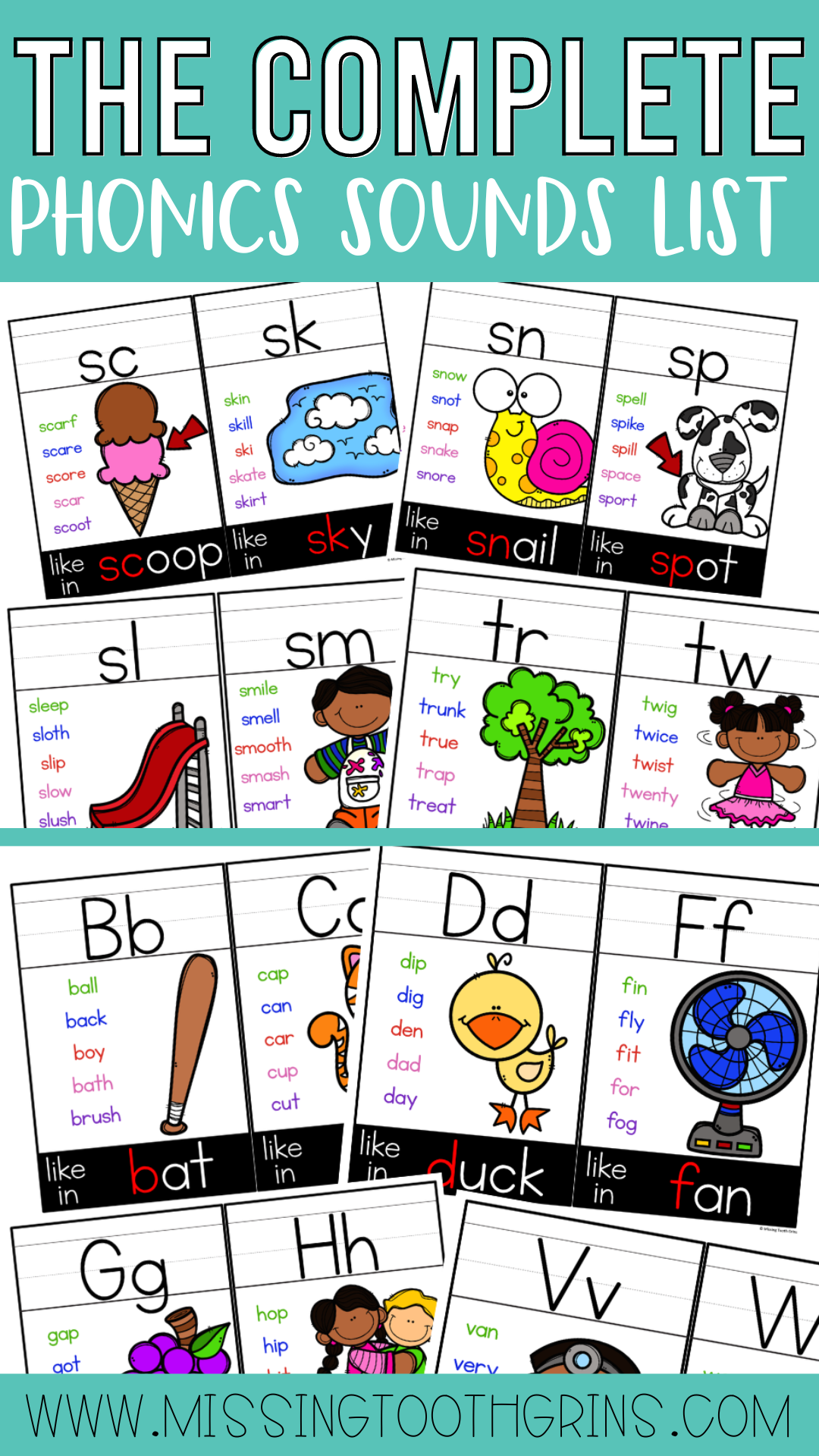Complete List Of Phonics Sounds Learning How To Read