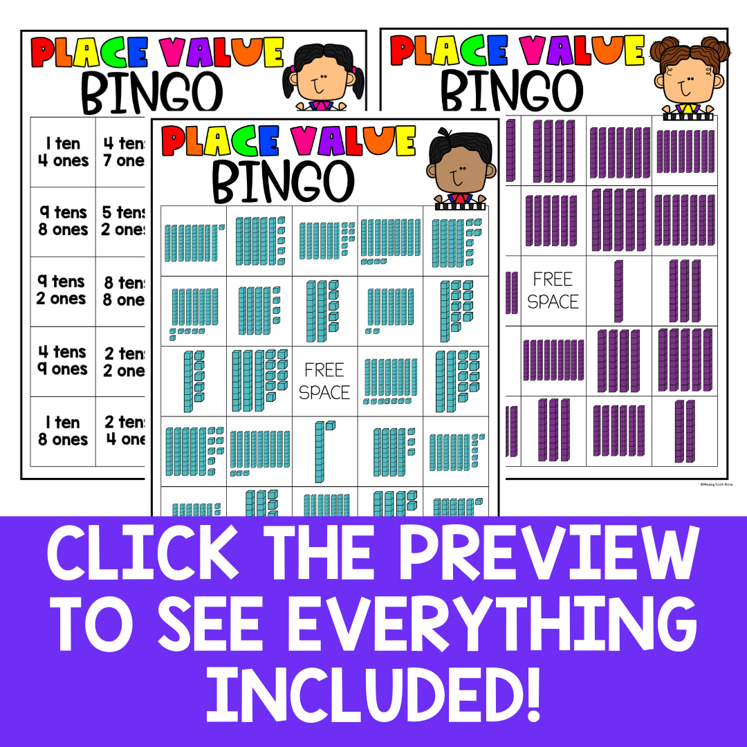 Place Value Bingo Game - Tens Ones Base Ten, Expanded Form - Image 3